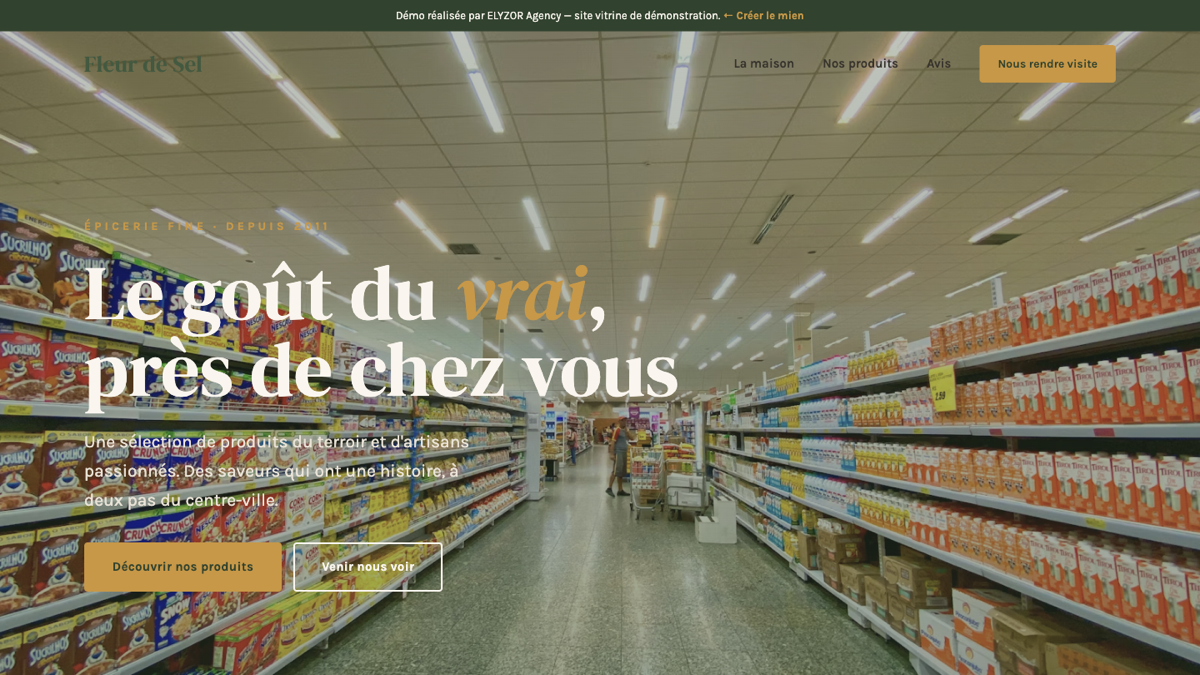 Aperçu démo — Fleur de Sel — épicerie fine